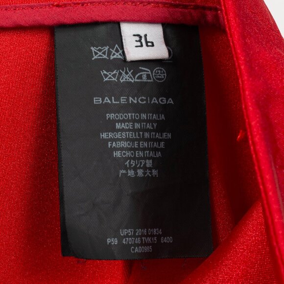 Balenciaga Red High-Waisted Skinny Pants - Picture 10 of 12